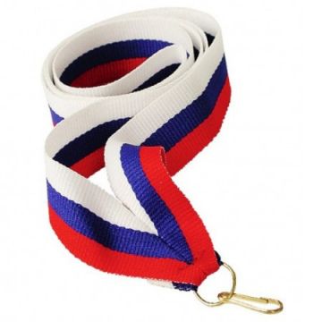 Лента для медали W/BL/R  21мм